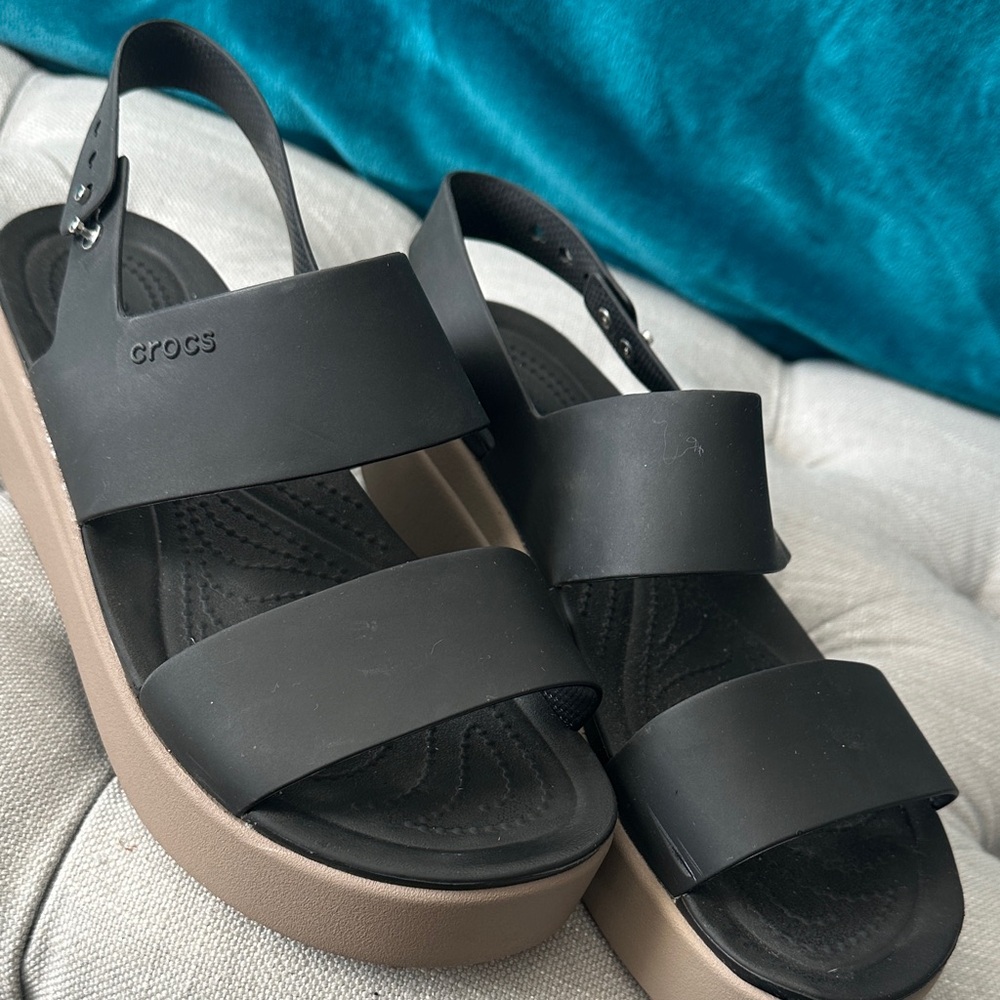 CROCS Women's Black and Brown Sandals